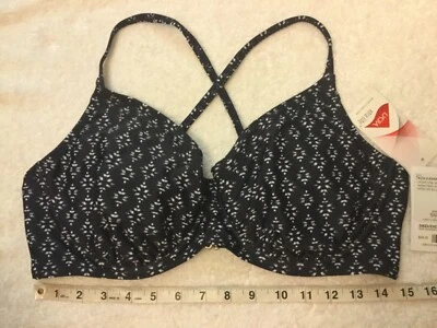 Nuevo con etiquetas Vestido Top Bikini Athleta 38D/DD Taza Kaimana Azul 228413 Natación L XL Blanco Foto 1 de 4