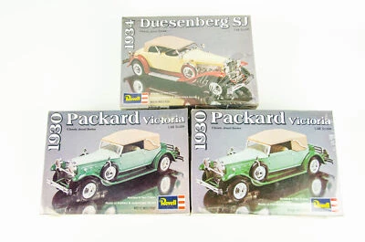 Revell 1/48 Model Car Kit Lot 1934 Duesenberg SJ H-1268 1930 Packard Victoria - Image 1 of 3