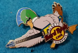 MEMPHIS 2007 PEABODY HOTEL PUNK ROCKER DUCK BIRD FV GUITAR #1 Hard Rock Cafe PIN - Picture 1 of 1