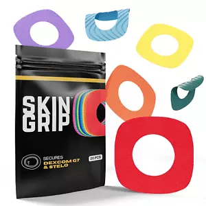 Rainbow 20Ct Skin Grip Adhesive Patches For Dexcom G7 CGM Waterproof Sweatproof - Picture 1 of 11