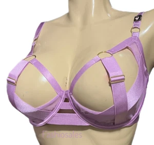 Reggiseno balconcino sfoderato con spalline Victoria's Secret Luxe molto sexy lavanda nuovo - Foto 1 di 9