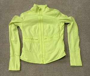 Z By Zella Neon Green Athletic Fullzip Jacket Womens Size Medium Pockets - Picture 1 of 6