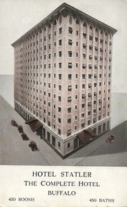 Hotel Statler komplettes Hotel Buffalo gestempelt 1913 alte Postkarte - Bild 1 von 1