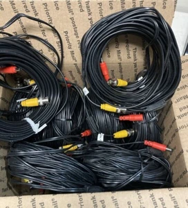 Lot of 8 BNC Video & Power Cable 60ft, for Night Owl, Lorex, Samsung, Swann, ETC - Picture 1 of 2