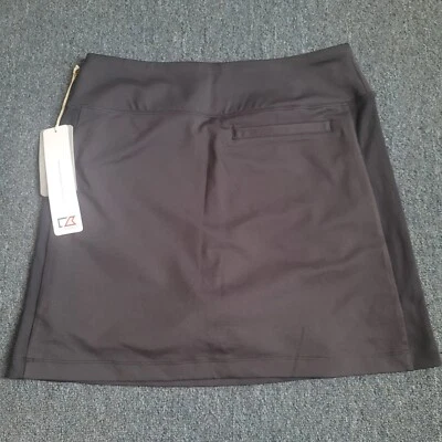 CUTTER & BUCK Ladies Cutter Buck CB DryTech Golf Skort Skirt Pocket Solid Black S M L XL