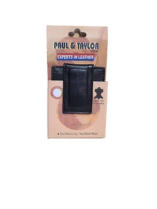 Expandable Leather Magnetic Card Case with Money Clip Front Pocket Slim 57A - Picture 1 of 6