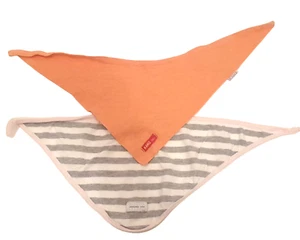 Kanz Sanetta 2x pañuelo pañuelo triangular pañuelo para el cuello niña talla 1-3 años naranja gris-blanco - Imagen 1 de 1