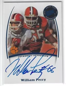 WILLIAM PERRY CLEMSON TIGERS 2007 PRESS PASS LEGENDS CERT AUTO AUTOGRAPH CARD - Picture 1 of 1