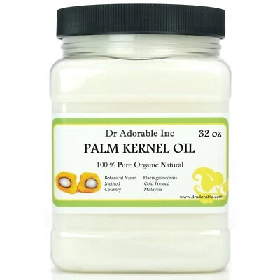 DR.ADORABLE Pure Organic Palm Kernel Oil Cold Pressed 2oz 4oz8oz up to gallon Free shipping