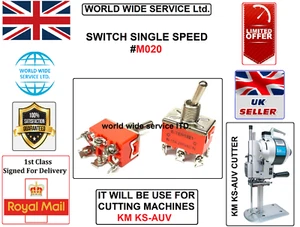 KM KS-AUV SWITCH SINGLE SPEED #M020 INDUSTRIAL CUTTING MACHINE PART - Picture 1 of 3