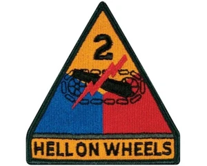 Hell on Wheels 2nd Armored Division Patch WW2 US Army Military Uniform Emblem - Bild 1 von 3