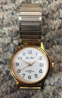 Кварцевые мужские часы Jean Paul GXA5000 золотистые нержавеющая сталь 30 М - Изображение 1 из 4