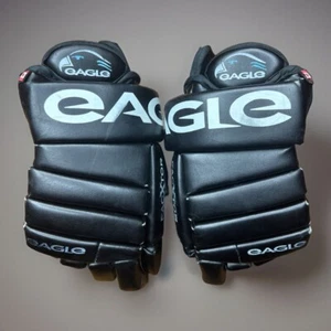 Eagle X71 X-Factor Guanti da Hockey Senior 14” 4 Rotoli Pelle Nero Made In Canada - Foto 1 di 17
