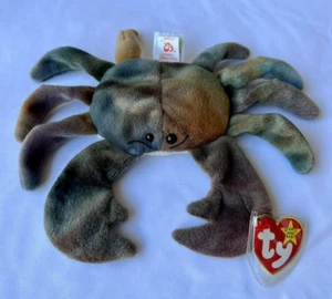 Ty Beanie Babies CLAUDE the Crab 4083 - 1996 PVC Pellets - Korean Market - Picture 1 of 5