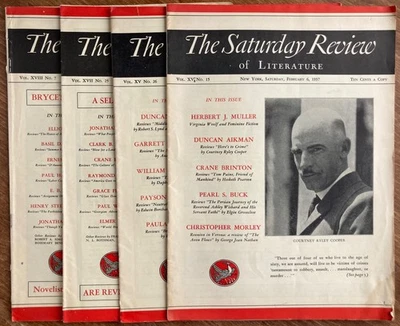 The Saturday Review of Literature, 4 Issues, 1937, 1938 - Image 1 of 4