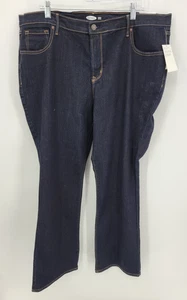 Jeans Old Navy para mujer Plus 20 corte bota curvilíneo azul lavado oscuro denim elástico nuevos con etiquetas - Imagen 1 de 10