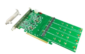 PCIe x16 GEN5 to M.2 NVMe SSD Quad Port AIC PCIe 5.0 - Afbeelding 1 van 6