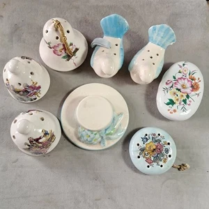8 Vintage Ceramic Pomanders, Various Patterns & Shapes - Picture 1 of 22