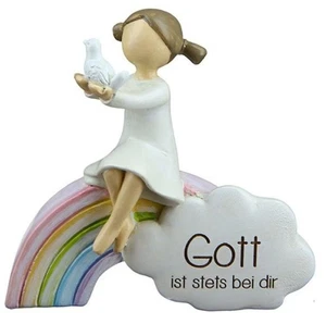 GILDA Statuina Angelo con Arcobaleno "Dio è con te" - Foto 1 di 2