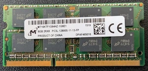 Micron MT16KTF1G64HZ-1G6 8GB DDR3-1600 PC3-12800 SODIMM Memory RAM - Picture 1 of 3