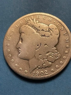 Dólar de plata Morgan 1902 Foto 1 de 2