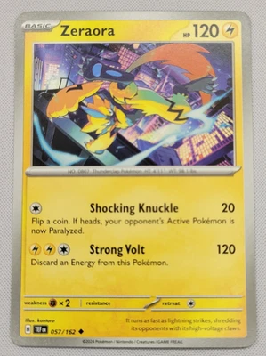 Zeraora 057/162 Pokemon SV05: Temporal Forces Regular LP - Image 1 of 4