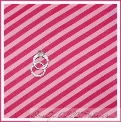 BonEful Fabric FQ Cotton Quilt Pink Rose Tonal STRIPE Girl Dress Calico Print US - Image 1 of 4