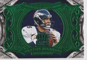 Tarjeta de fútbol americano Peyton Manning DENVER BRONCOS Crown Royale Master Craftsman inserto - Imagen 1 de 2