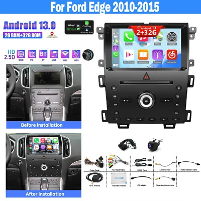 for 2010-2013 2014 2015 Ford Edge Wireless CarPlay & Android Car Radio Head Unit Foto 1 de 4