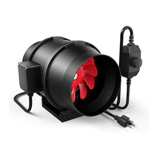 Inline Duct Fan 6in 395 CFM with Variable Speed Controller Exhaust HVAC Blower - Picture 1 of 7