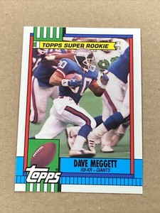 Vtg 1990 Topps Tiffany #49 DAVE MEGGETT RC Giants Patriots Towson KR PR NM/Mt SP