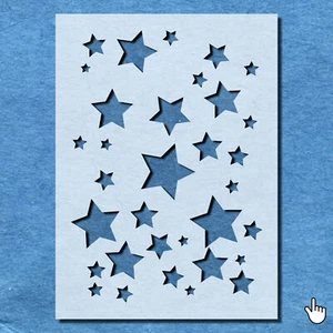 STENCIL STAR SHAPE MYLAR PAINTING WALL ART CRAFTS AIRBRUSH - Picture 1 of 42