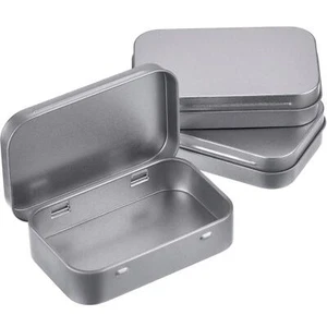 Metal Hinged Tin Box,Container Mini Portable,Small Container Kit with Lid 3 Pcs - Picture 1 of 7