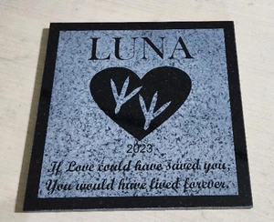Piedra para mascotas, monumento, marcador de tumba piedra de tumba para mascotas, lápida para pájaros conmemorativos 6x6 - Imagen 1 de 3