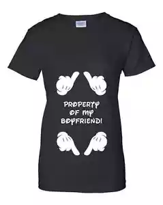Property Of My Boyfriend Shirt Gift For Girlfriend Anniversary Cupid Tee Love - Picture 1 of 2