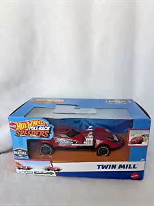 New Hot Wheels Pull-Back Speeders Red Twin Mill With Moving Motor - Picture 1 of 8