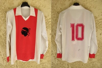 Maillot football AJACCIO n°10 vintage Corse ancien manches longues shirt M - Photo 1/4