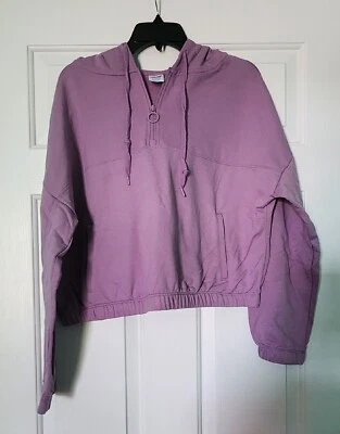 Sudadera con capucha grande Avia 1/2 cremallera lavanda para mujer Foto 1 de 3