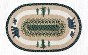 Bear Timbers Oval Braided Rug 20 x 30 by Earth Rugs - Picture 1 of 1