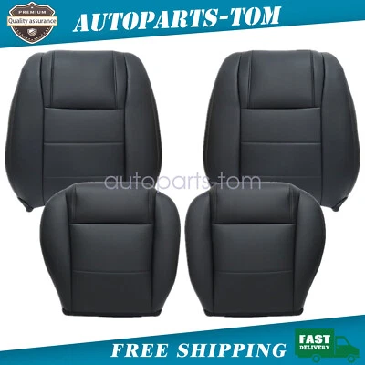 Cubierta de asiento delantera de cuero negra para Ford Mustang V6 2005 2006 2007 2008 2009 4 piezas Foto 1 de 4
