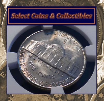 1942-S Jefferson Nickel NGC MS 66 Woody Toned Bisecting Die Crack Error! #1617 - Image 1 of 4