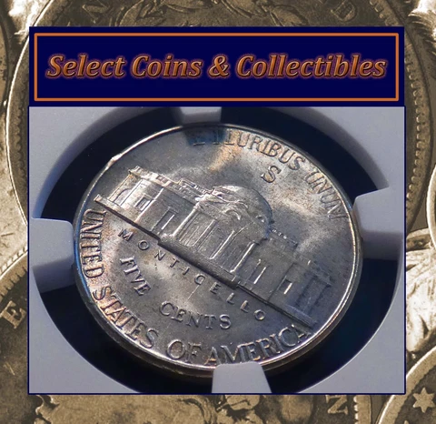 1942-S Jefferson Nickel NGC MS 66 Woody Toned Bisecting Die Crack Error! #1617 Cover