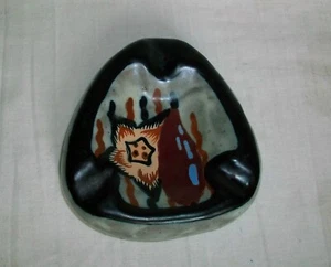 Vintage French Art Deco Louis Dage Brutalist Abstract Pottery Ashtray Signed - Photo 1 sur 8