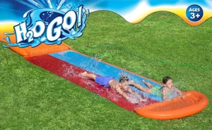 Slip N Slide H2O GO 18ft Double Lane Water Slide And Drench Pool Summer Swim New - Picture 1 of 4