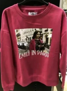 NETFLIX EMILY IN PARIS SWEATER PINK CUTE RARE SIZE SMALL WOMENS Size 6-8 - Picture 1 of 1