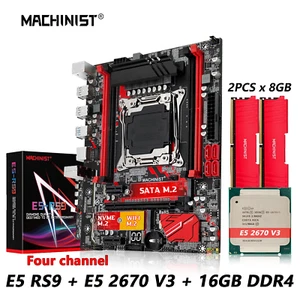 Motherboard Combo E5 RS9 X99 LGA 2011-3 Set Kit with Xeon E5 2670 V3 CPU Process - Picture 1 of 4
