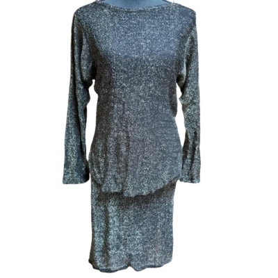 Conjunto de terno e saia Frascati New York feminino marrom metálico médio gola barco - Imagem 1 de 4