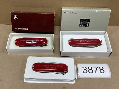 (3) Victorinox Advertising Logo Pocket Swiss Army Knife 3 Blade/Tool Scissors - Image 1 of 4