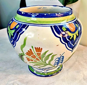 Antique Italian ITaly Majolica Art Nouveau Style Art Pottery Urn/Vase 5" #427 - Picture 1 of 10