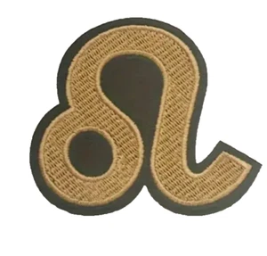 LEO - GOLD/BLACK Astrology Zodiac Sign Horoscope Iron-On Embroidered Patch - Picture 1 of 4